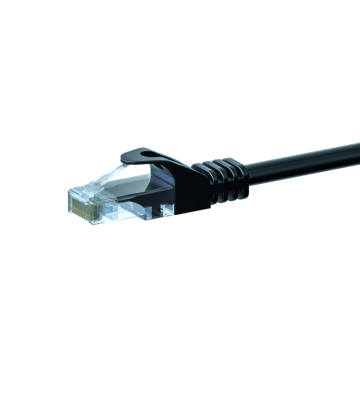 CAT5e Netzwerkkabel, U/UTP, 2 meter, Schwarz, 100% Kupfer