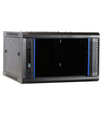 4 HE Serverschrank, Wandgehäuse, mit Glastür (BxTxH) 600 x 600 x 280mm 