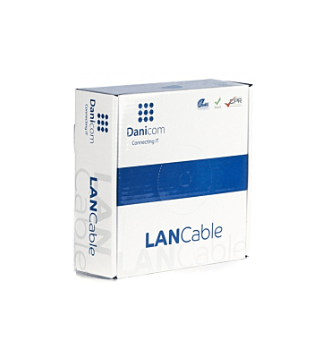 CAT6 Netzwerkkabel, S/FTP, AWG 27/7 (Flexibel), 100 Meter, Grau, CCA