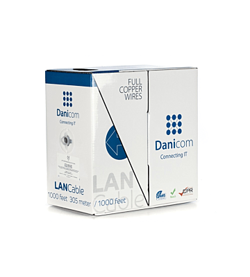 DANICOM CAT5E UTP 305m kabel op rol stug - LSZH (Dca)