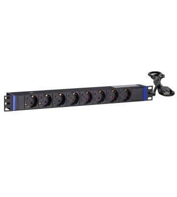 19” Steckdosenleiste mit C14 Stecker - 8-fach