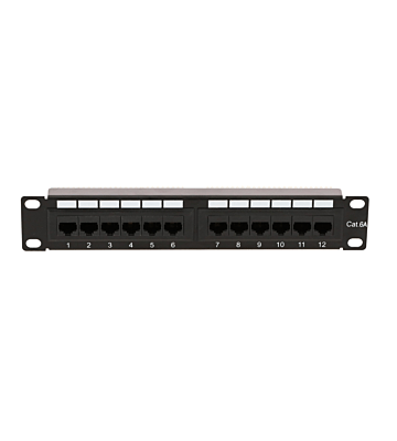Patchpanel 10”, 12-fach UTP Patchpanel CAT 6a