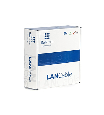 CAT5e U/UTP 50m kabel auf rolle flexibel grau CCA