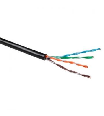 CAT 6 Belden Kabel für den Aussenbereich - 4X2XAWG 23/1 - Starrleiter - 100% Kupfer - U/UTP - 100 Meter - Schwarz