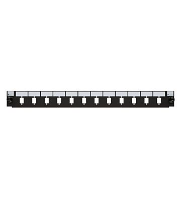 Front LC/SC 12 Ports, schwarz Duplex/Simplex für 19" Spleißbox