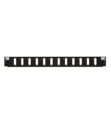 Front LC/SC 12 Ports, schwarz Quad/Duplex für 19" Spleißbox