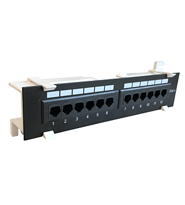 CAT 5e Wand Patchpanel, 12-fach UTP