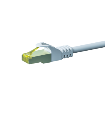 RJ45 Netzwerkkabel S/FTP (PiMF), mit CAT 7 Rohkabel, Weiß, 2m