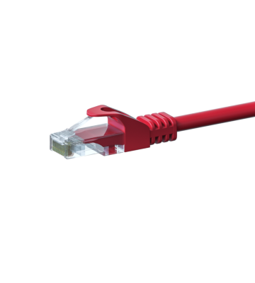 CAT5e Netzwerkkabel, U/UTP, 1.50 meter, Rot, 100% Kupfer