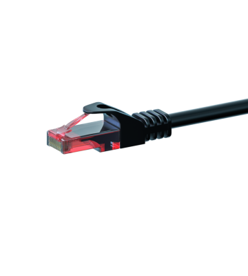 CAT6 Netzwerkkabel, U/UTP, 0,15 Meter, Schwarz, 100% Kupfer