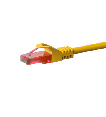CAT6 Netzwerkkabel, U/UTP, 0.50 meter, Gelb, 100% Kupfer