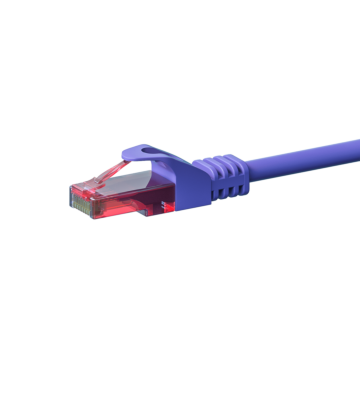 CAT6 Netzwerkkabel, U/UTP, 0.50 meter, Viollett, 100% Kupfer
