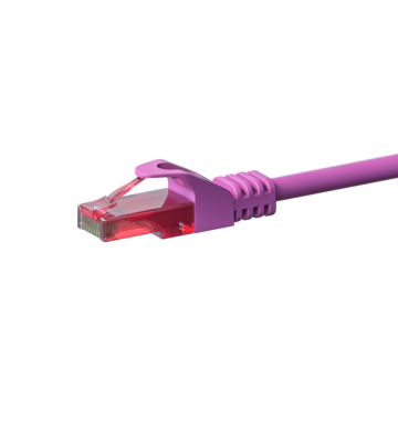 CAT6 Netzwerkkabel, U/UTP, 7,5 Meter, Rosa, 100% Kupfer
