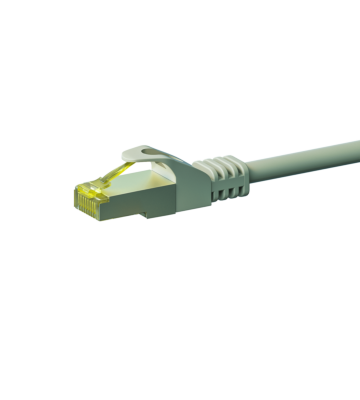 RJ45 Netzwerkkabel S/FTP (PiMF), mit CAT 7 Rohkabel, Grau, 0,50m