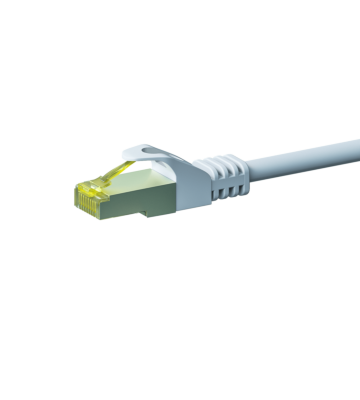 RJ45 Netzwerkkabel S/FTP (PiMF), mit CAT 7 Rohkabel, Weiß, 20m