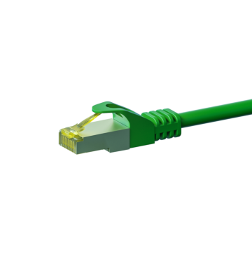 RJ45 Netzwerkkabel S/FTP (PiMF), mit CAT 7 Rohkabel, Grün, 1,50m