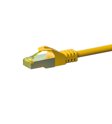 RJ45 Netzwerkkabel S/FTP (PiMF), mit CAT 7 Rohkabel, Gelb, 0,50m