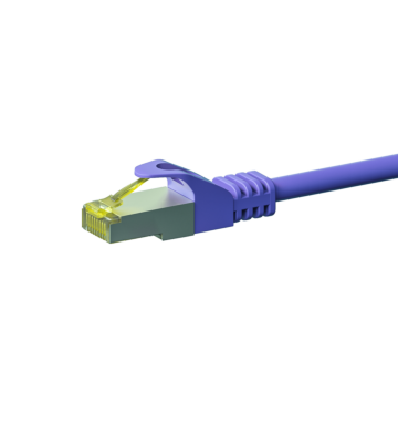 RJ45 Netzwerkkabel S/FTP (PiMF), mit CAT 7 Rohkabel, Violett, 0,50m
