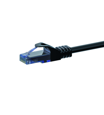 CAT6a Netzwerkkabel 100% Kupfer - U/UTP - 0,50 Meter - Schwarz