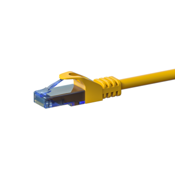 CAT6a Netzwerkkabel 100% Kupfer - U/UTP - 0,50 Meter - Gelb