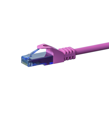 CAT6a Netzwerkkabel 100% Kupfer - U/UTP - 0,50 Meter - Rosa