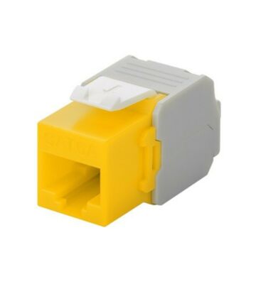 CAT6a UTP Keystone Netzwerkstecker - Toolless - Gelb