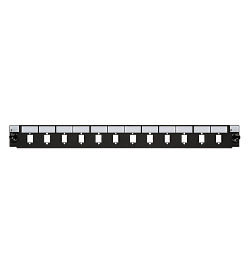 Front LC/SC 12 Ports, schwarz Duplex/Simplex für 19" Spleißbox