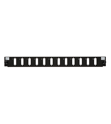Front LC/SC 12 Ports, schwarz Quad/Duplex für 19" Spleißbox