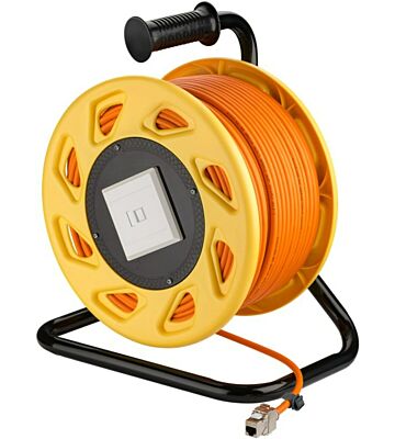 CAT7 S/FTP Kabeltrommel mit CAT6a Keystone Connector -  RJ45 - 50 Meter