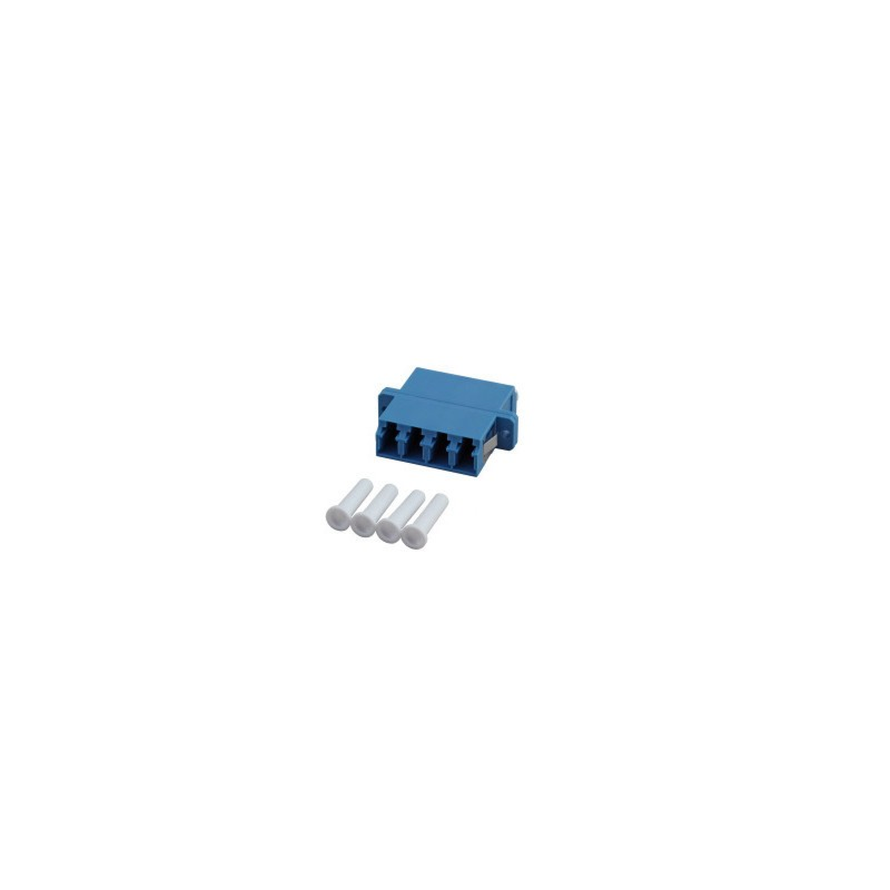 Singlemode Kupplung 4-fach LC-LC quad blau