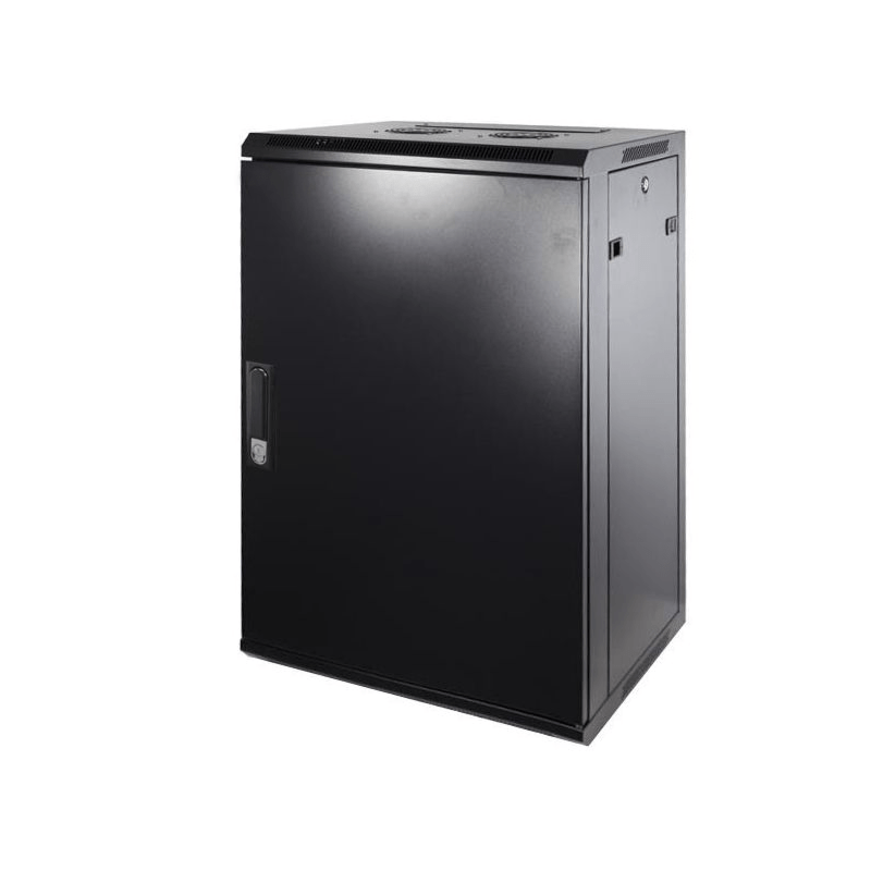 18 HE Serverschrank, Wandgehäuse, mit Metalltür (BxTxH) 600 x 600 x 900mm