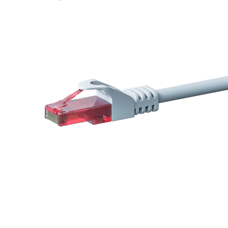 CAT6 Netzwerkkabel, U/UTP, 2 meter, Weiß, 100% Kupfer