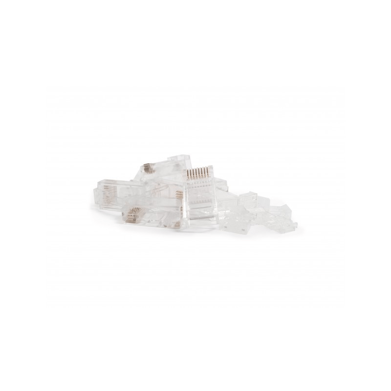 CAT6a Stecker RJ45 geschirmt mit Hilfsstück - für Flexibel - 10 Stück