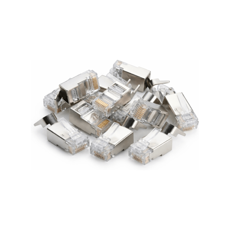 CAT6a Stecker RJ45 geschirmt - für starrleiter Kabel -10 Stück
