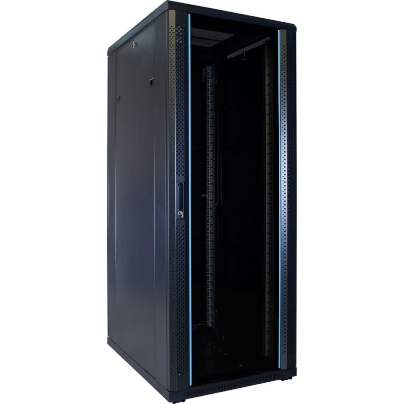 32 HE 19” Serverschrank, mit Glastür, unmontiert (BxTxH) 600 x 800 x 1600mm 
