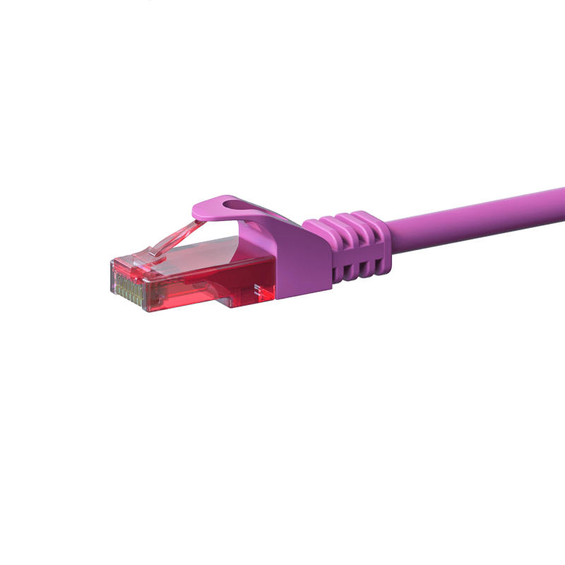 CAT6 Netzwerkkabel, U/UTP, 2 meter, Rosa, 100% Kupfer