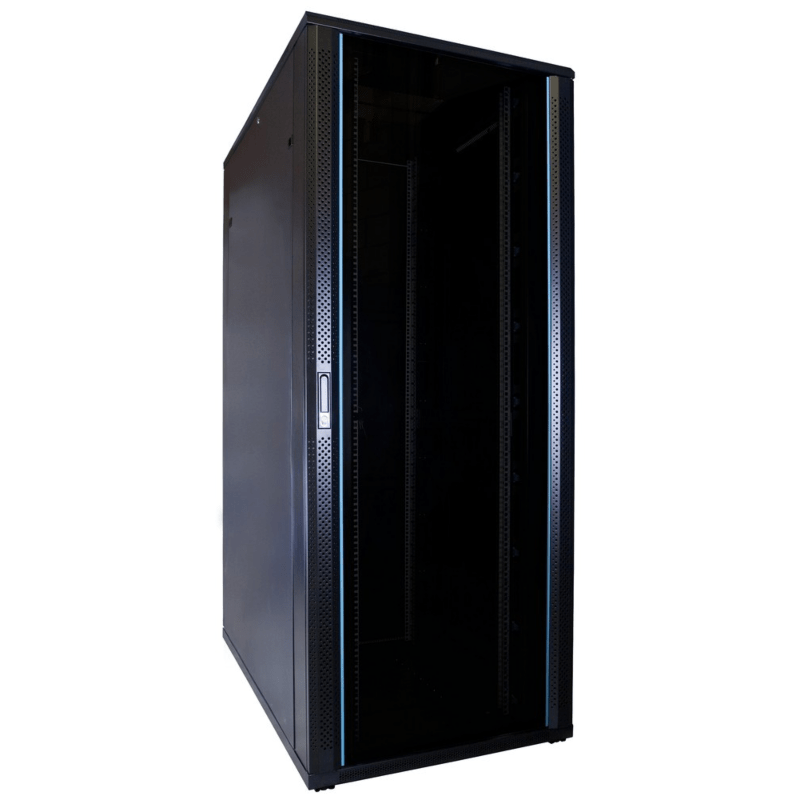 42 HE 19” Serverschrank, mit Glastür (BxTxH) 800 x 1200 x 2000mm