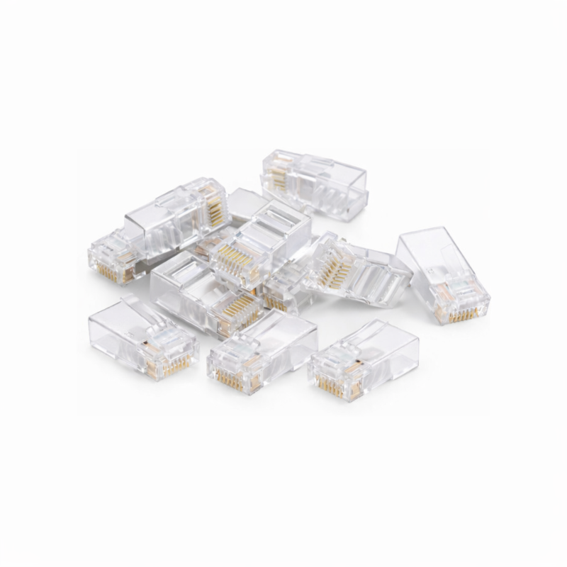 CAT6a Stecker RJ45 ungeschirmt mit Hilfsstück - für Flexibel - 10 Stück