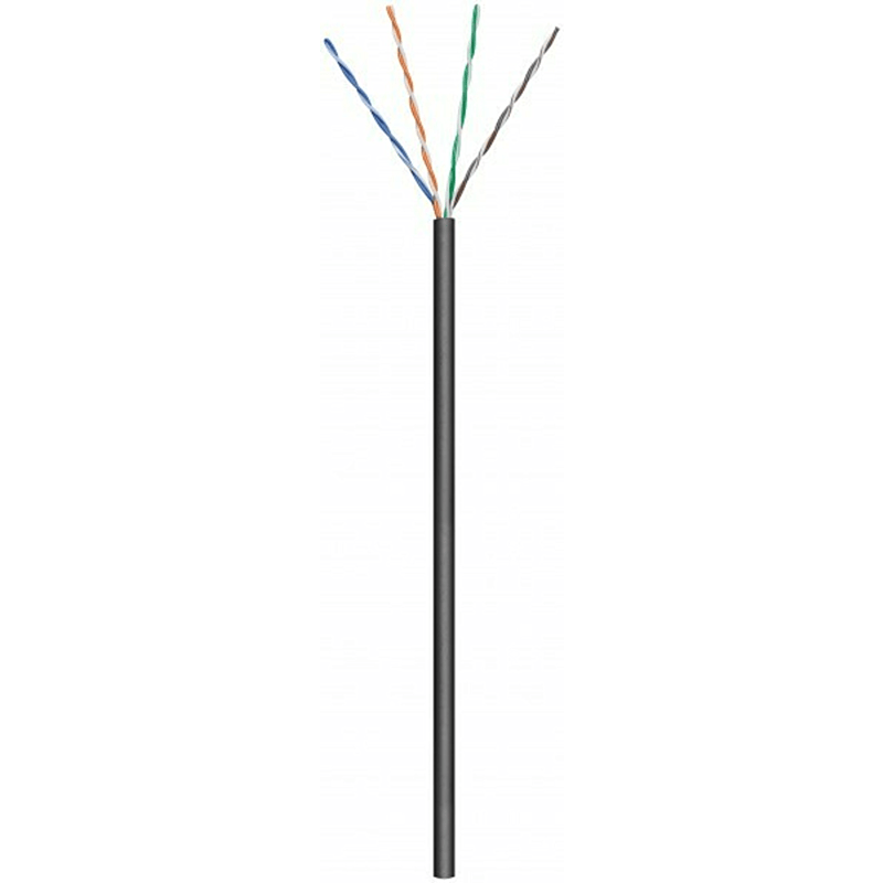 CAT5e Outdoor Netzwerkkabel, U/UTP, AWG 26/1 (Flexibel), 100 Meter, Schwarz, CCA