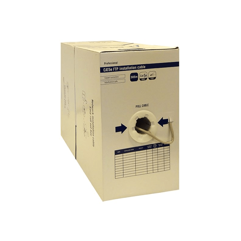 Alfaco Cat5E F/UTP solid core cable on reel 305m grey LSZH – (Eca)