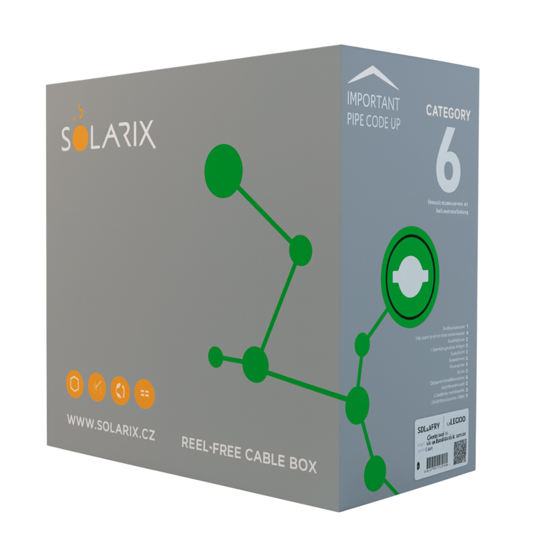 Solarix UTP CAT6 kabel met stugge kern 305m (Eca)