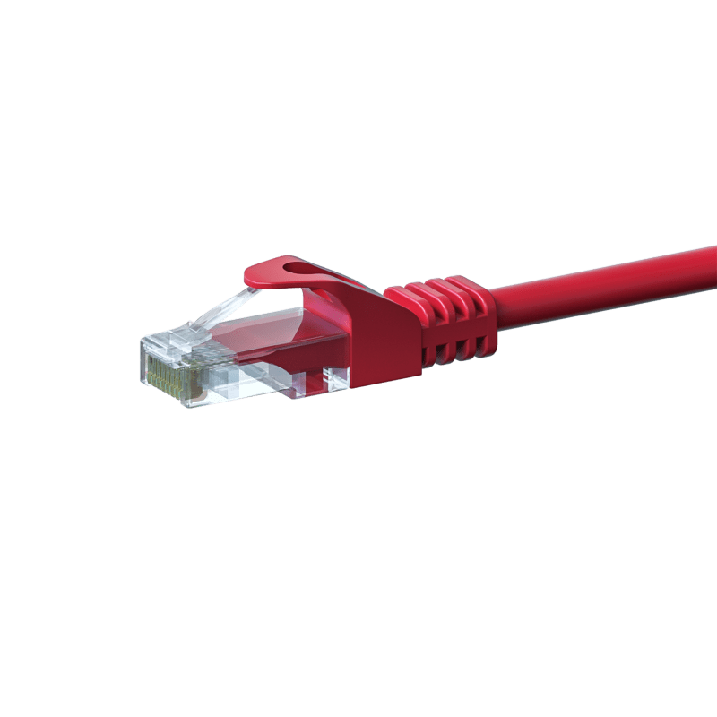 CAT5e Netzwerkkabel, U/UTP, 2 meter, Rot, 100% Kupfer