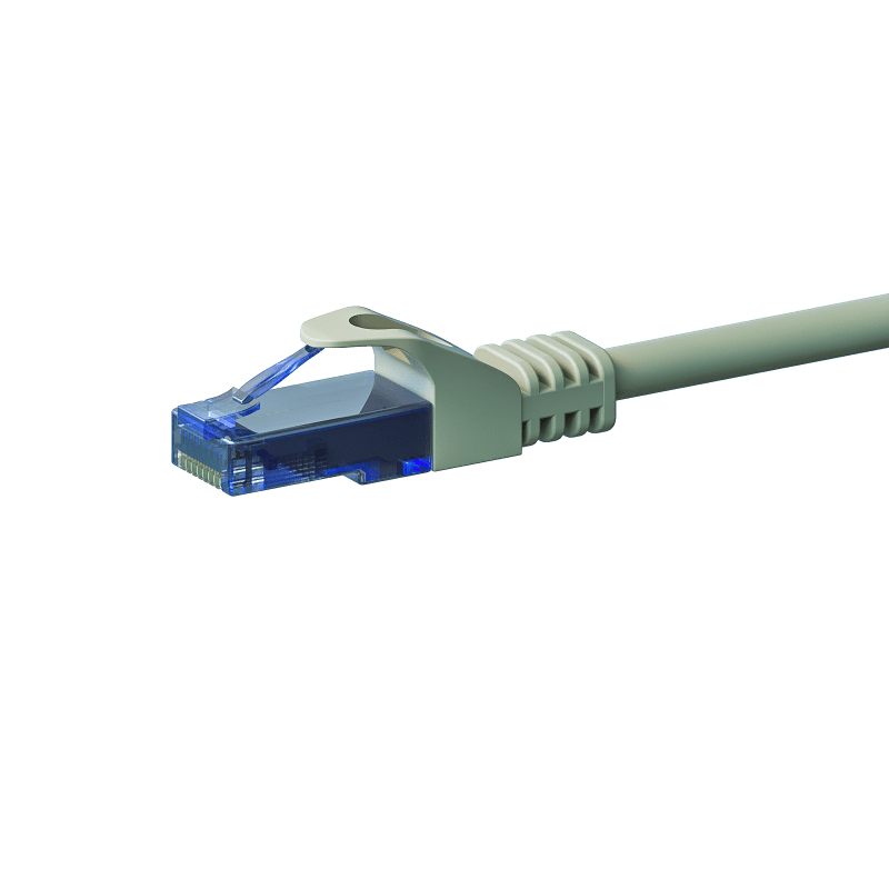 CAT6a Netzwerkkabel 100% Kupfer - U/UTP - 0,25 Meter - Grau