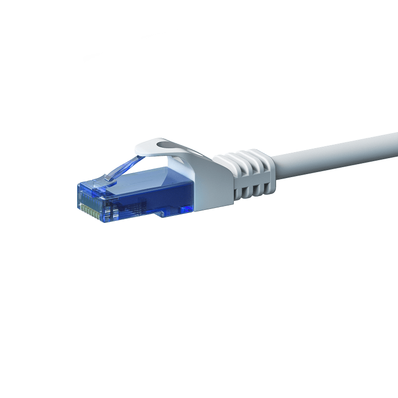CAT6a Netzwerkkabel 100% Kupfer - U/UTP - 0,25 Meter - Weiß