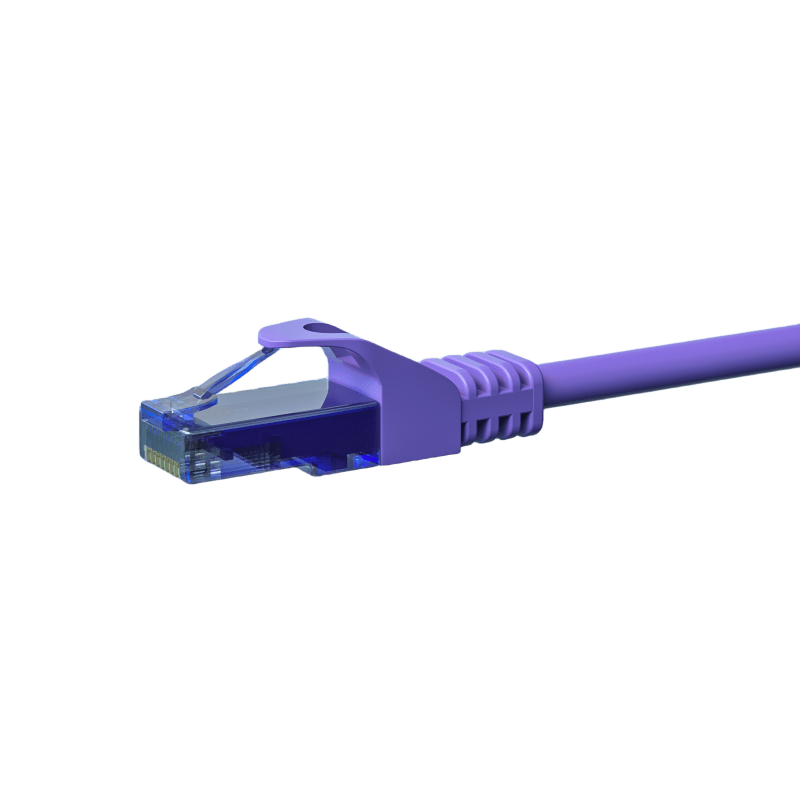 CAT6a Netzwerkkabel 100% Kupfer - U/UTP - 0,15 Meter - Violett