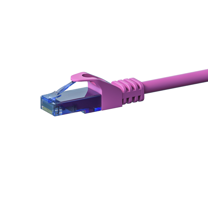 CAT6a Netzwerkkabel 100% Kupfer - U/UTP - 20 Meter - Rosa