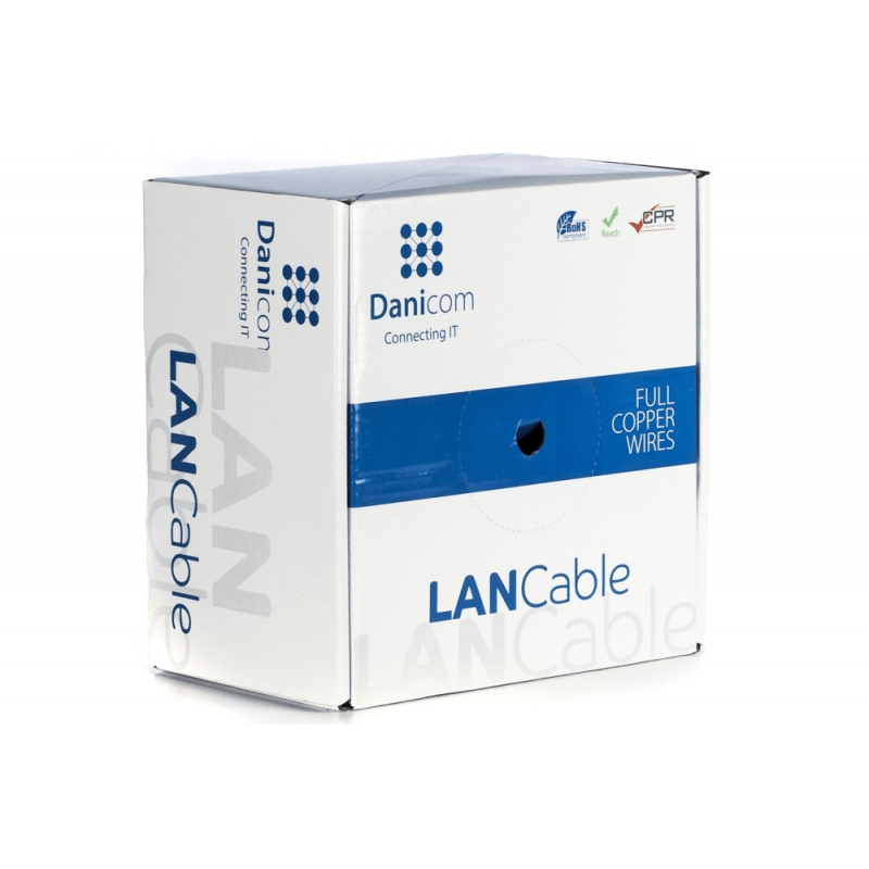 DANICOM CAT6A U/UTP 100m kabel op rol stug - LSZH (Dca)