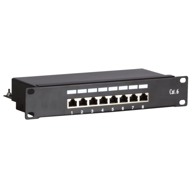 Patchpanel 10”, 8-fach FTP Patchpanel CAT 6