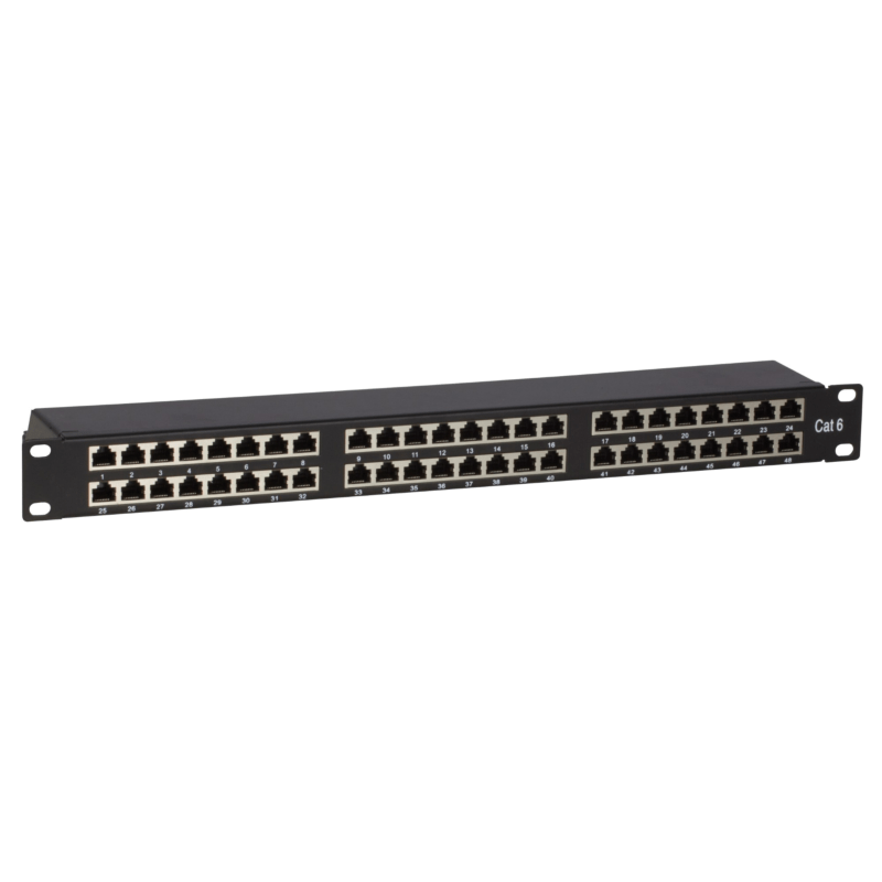 Patchpanel 19” CAT6 FTP - 48 ports