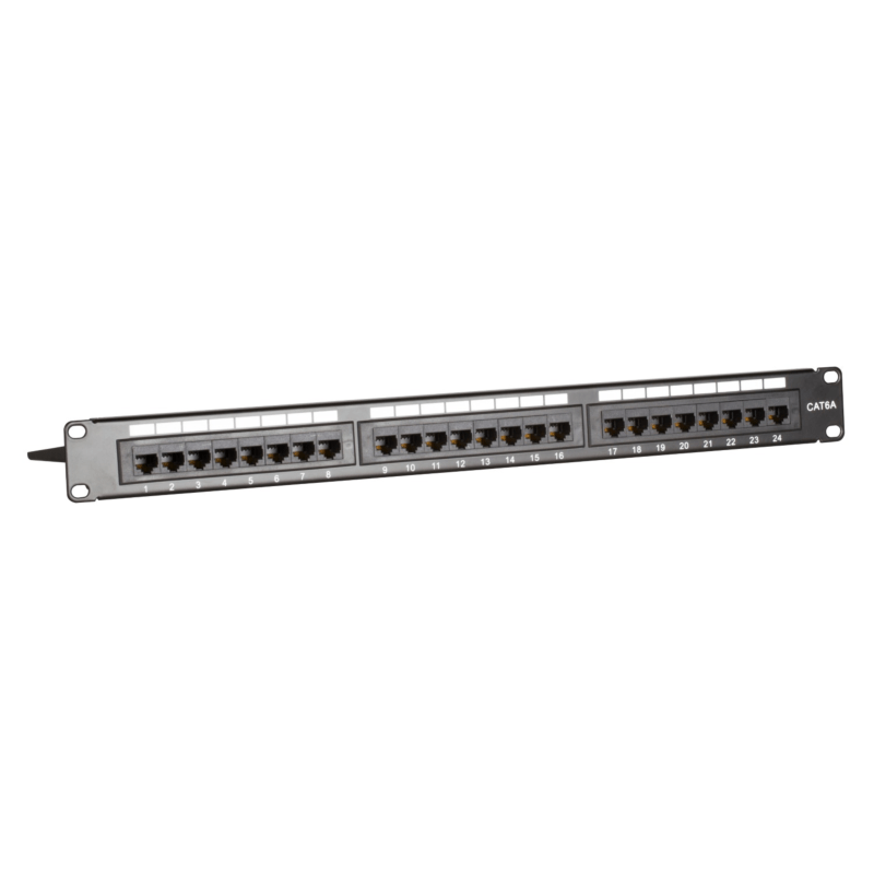 Patchpanel 19" CAT6a UTP - 24 ports